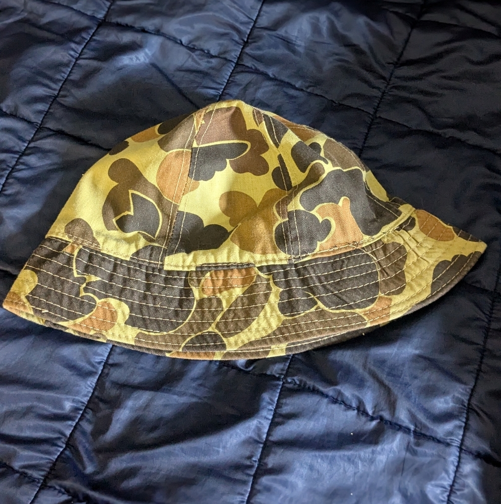 Vintage Columbia Duck Camo Goretex Bucket Hat Rain Hat XL